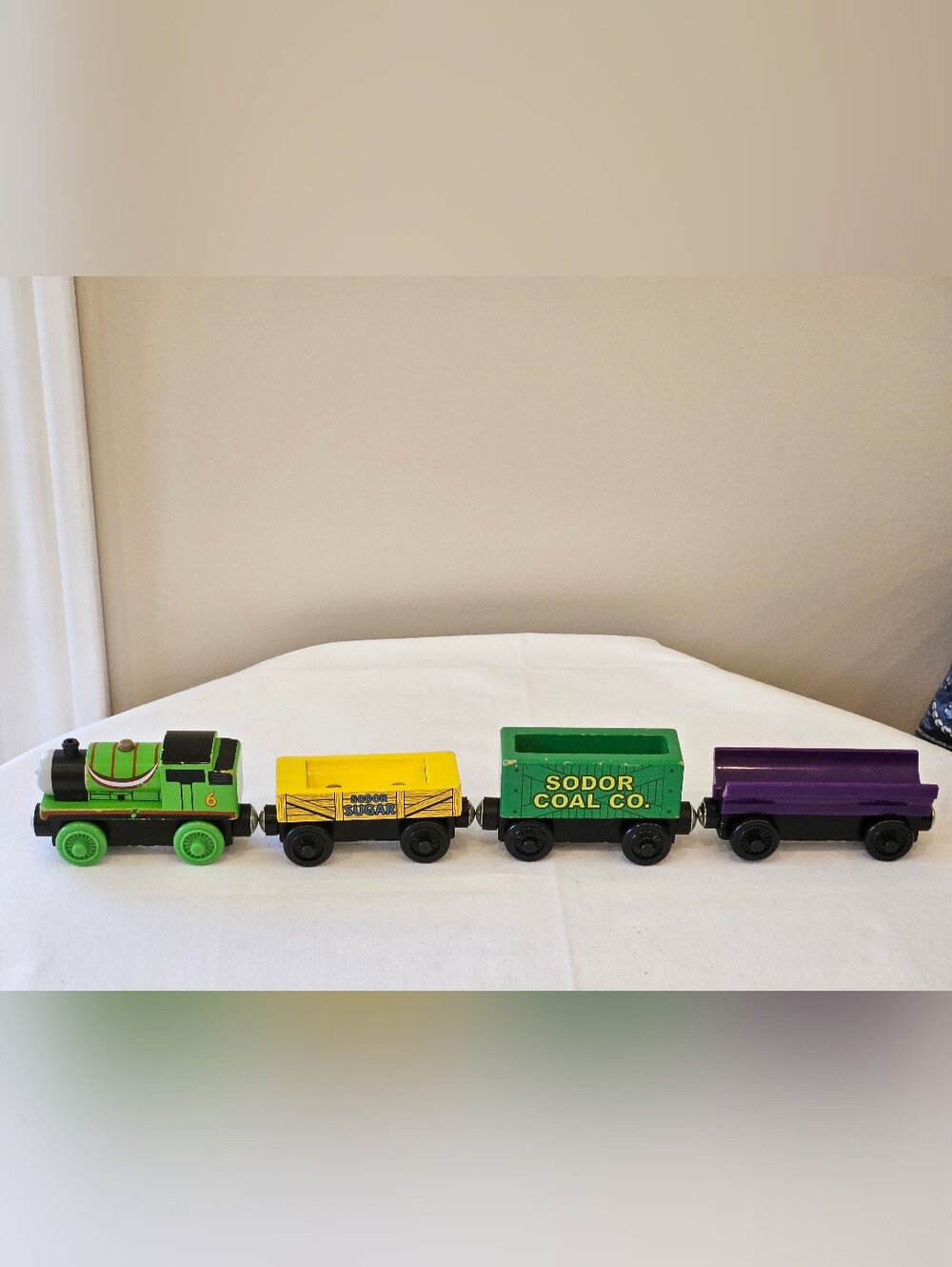 Thomas & Friends Wooden Railway Percy The Tank Engine Streamers And Others Lot